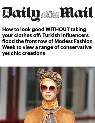 Turkish influencers flood the front row of Modest Fashion Week to view a range of conservative yet chic creations